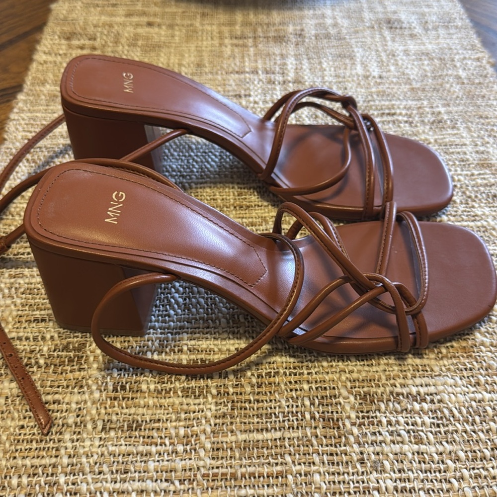 Mango Block Heeled Sandals
